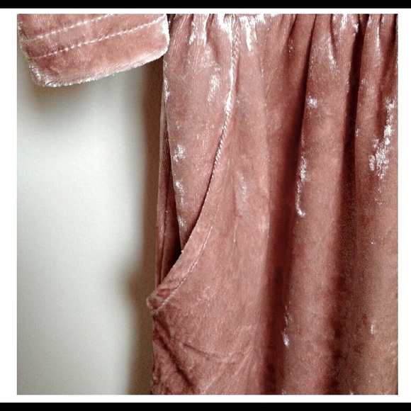 Velvet dress Blush peach LUCKY BRAND - Picture 4 of 9